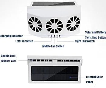 Solar Power Car Fan