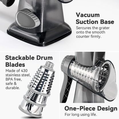 آلة تقطيع الخضار اليدوية 3 في 1 مع الفولاذ المقاوم للصدأ