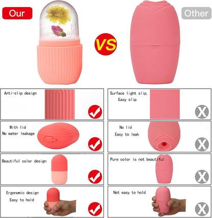 أداة تدليك الوجه بالثلج - أداة لشد البشرة وتخفيف الانتفاخ