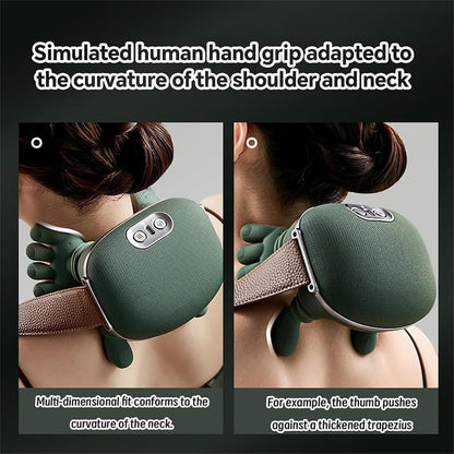Wireless Shiatsu Neck & Shoulder Massager with Heat – Deep Tissue Pain Relief