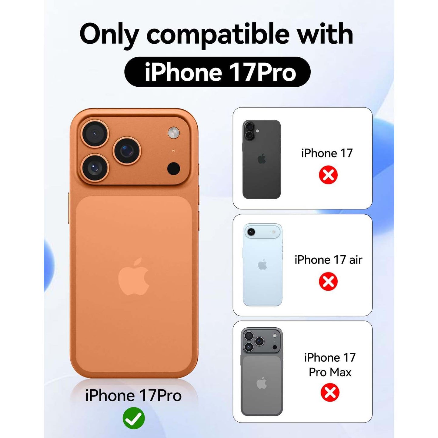 Crystal Clear Case for iPhone 17 Pro 6.3" (2026)